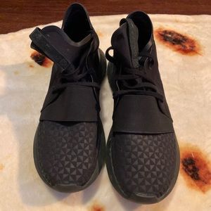 Black tubular adidas shoes